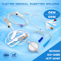 Ensemble de perfusion ISO 13485 IV, tube de gestion du sang, chambre de goutte-à-goutte, filtre, connecteur Luer à pointe, moulage médical