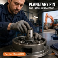 Pièces d'origine Hitachi YB00000839/4210853, axe d'engrenage planétaire pour excavatrice Hitachi ZX200 ZX200-3G ZX200-5G ZH200L-A ZX200-5A ZX200-5B