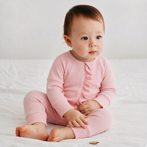 Combinaison pour bébé en fibre de bambou, douce pour la peau, combinaison pour nouveau-né en fibre de bambou avec <span class=keywords><strong>fleur</strong></span> sur la tête - Product Image 6