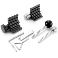 Set Alat Pengunci Crankshaft CiHOO Baja Kekuatan Tinggi Terolah Panas dengan Kotak Keras untuk Timing Belt Mesin VW Audi