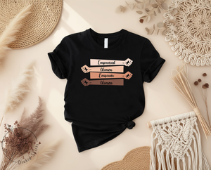 T-shirt pour femme Orchid Spirits, noir, coupe classique, col rond, 100% coton, imprimé avec un slogan féministe, toutes saisons - Product Image 2