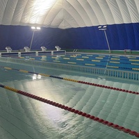 Dôme de piscine gonflable autoportant en PVC/PVDF ignifuge de haute qualité avec isolation thermique pour sports aquatiques toutes saisons
