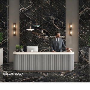 Dazzle Black Anti Slip GVT Porcelain <b>Tiles</b> 800x1600mm Premium Floor And Wall Office Collection - Product Image 2