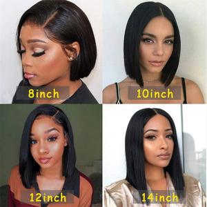 Nhà Máy Bán Hàng Trực Tiếp Trinh Nữ Tóc Con Người Ren Wigs, Ngắn Màu Bob Brazil Tóc Con Người Ren Wigs, Phần Giữa Với Tóc Em Bé Tóc - Product Image 6