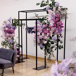 <span class=keywords><strong>Arche</strong></span> de toile de fond <span class=keywords><strong>rectangulaire</strong></span> en métal noir pour mariage, support de bienvenue pour fleurs et ballons, décoration de fond - Product Image 3