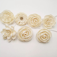 Grosir kualitas terbaik penjualan laris buatan tangan Sola bunga kayu Diffuser stik bola sola dengan bola rotan bunga