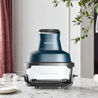 Four à frire à air intelligent 1400W, carré, croustillant, 4L, bol en verre antiadhésif, cuisine domestique, électrique, écran tactile coloré, rapide