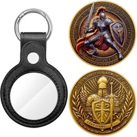 Porte-clés médaillon de défi en cuir personnalisé, gravé avec logo sur mesure, vente en gros, fabricant OEM, faible quantité minimale de commande