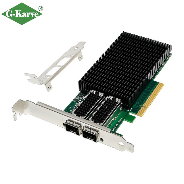 Factory Price Dual Port 40GbE QSFP+ / 25GbE SFP28 Ethernet Network Card PCIe High Speed Server NIC Adapter for Data Center