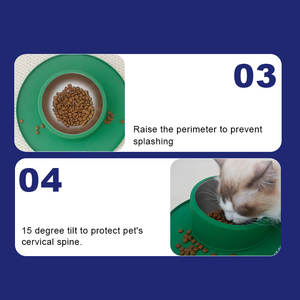 Alta Qualidade Rodada <span class=keywords><strong>Anti</strong></span> Formiga De Aço Inoxidável Dog <span class=keywords><strong>Bowl</strong></span> Pet <span class=keywords><strong>Cat</strong></span> Dog Alimentador Tigelas Com Non Slip Mat - Product Image 5