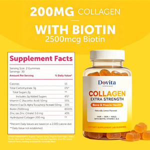 Gomitas de Colágeno OEM USA, 60 Unidades, 1 Gomita Diaria, BCAA, Biotina, Vitamina C, Recuperación Muscular, Belleza del Cabello/Uñas, Suplemento Vegano para Mujeres Adultas - Product Image 2