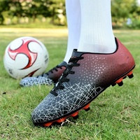Chaussures de football unisexes pour adultes et enfants - Tige en PVC, doublure en mesh respirant, semelle extérieure en caoutchouc durable pour l'école