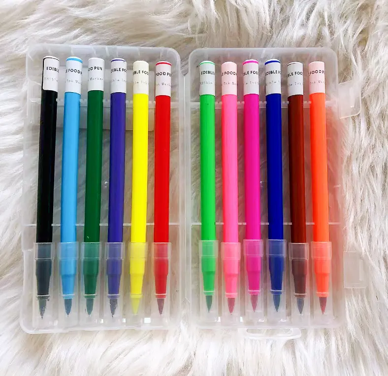 10 Kleuren Fijne Pen Voedselkleuring Pen Eetbare Marker Food Grade Kleur Cake Pen Voor Cake Decoreren Benodigdheden