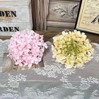 ODIS Boule de fleurs d'hortensia artificielles en soie, style moderne fait main, 72 pièces pour centres de table et décoration murale