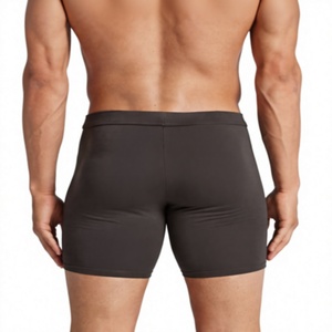 Manufacturer Men's Cotton Knitted Eco-Friendly Long Leg <b>Underwear</b> Anti-Chafe Breathable Boxer Briefs 3D Pouch Waist Custom OEM - Product Image 2