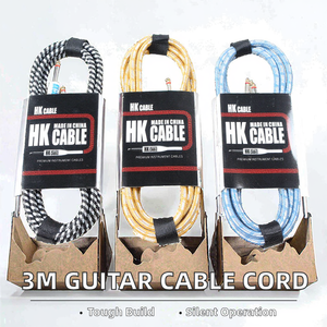 HK CABLE 3M Cable Cord Premium <b>Instrument</b> Factory OEM/ODM for <b>Electric</b> Guitar Bass with Noise Reduction Universal Compatibility - Product Image 1