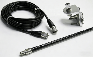Antenne de communication radio CB avec support TruckSpec en aluminium à double rainure pour montage sur rétroviseur avec connecteur SO239 - Product Image 4