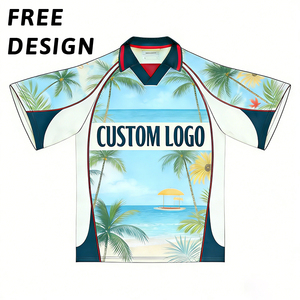 Maillot de football décontracté à manches courtes, coupe ample, imprimé motif mondial, personnalisé OEM, pour les fans, usage quotidien - Product Image 1