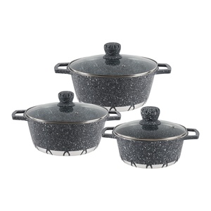 Juego de cocina de aluminio fundido a presión <span class=keywords><strong>antiadherente</strong></span> de la <span class=keywords><strong>mejor</strong></span> calidad, 6 uds., ollas y sartenes que incluyen sartén y cazuela para cocinar fácilmente - Product Image 1