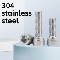 304 vis à six pans creux en acier inoxydable vis à tête cylindrique boulons M2 M3 M4 M5 M6