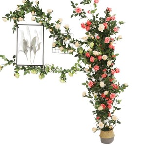 Guirlandes de roses artificielles Baoshi en soie pour paniers suspendus, décorations d'arche, utilisation intérieure et extérieure - Product Image 5