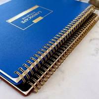 Carnet de notes A5 personnalisé en gros, format horizontal, reliure spirale, bloc-notes de bureau, papeterie, cadeau OEM