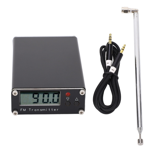FM Broadcast Transmitter 0.5W 2KM Long Range 76-108MHz Shortwave Sound Signal Stereo Station for Car