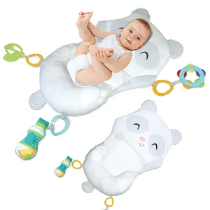Soft Rattle Teether Rabbit Shaped Back Cushion Baby Pillow Newborn Infant