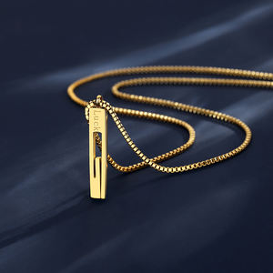 <span class=keywords><strong>Collier</strong></span> coréen à pendentif carré en acier inoxydable <span class=keywords><strong>pour</strong></span> femme, bijoux de mode, SP-LAM - Product Image 5