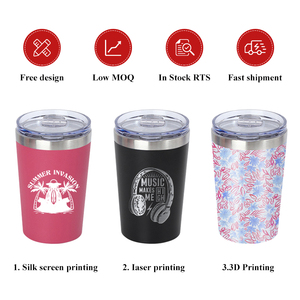 Gobelets isothermes en gros de 12 oz pour enfants, tasses sous vide isolées, bouteilles de voyage en acier inoxydable avec revêtement en poudre, couleur pastel, avec couvercle - Product Image 2