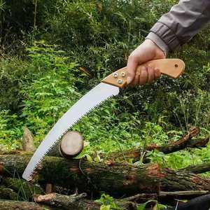 Hand Saw 350mm Wooden Handle With Sheath Hardened Steel Blade Outdoor Pruning Logging Tool - Product Image 3