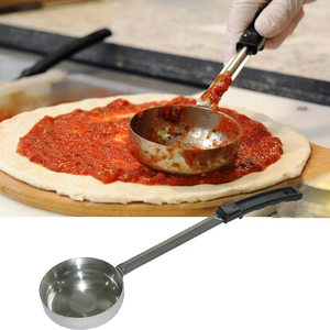 Cuillère à sauce pizza en acier inoxydable Cuillère de service avec poignée en plastique - Product Image 3