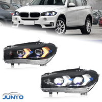 Système d'éclairage automobile Junyo, phares LED modifiés pour BMW X5 F15 2014-2018, feux de jour, ensemble de phares