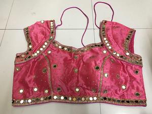 Blusa Tradicional Étnica de la India y Pakistán para Mujer, con Pedrería, Acolchada, Abertura Trasera con Gancho, Todas las Tallas, Todas las Temporadas - Product Image 2