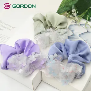 Gordon Ribbons 8CM Handmade Hairpin With Elastic For Girls Montage Beautiful Flower Elastic Hairbows