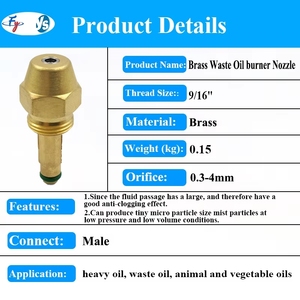 Hot Bán Brass Chất Thải Dầu Burner Vòi Phun, Chất Thải Dầu Vòi Phun, Siphon Đầy Đủ <span class=keywords><strong>Cone</strong></span> Dầu Sương Mù Vòi Phun - Product Image 3