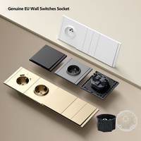 Module de prise murale modulaire BENDI EU Schuko 16A 250V encastrable IP22 ignifuge PC Noir/Blanc/Doré en option pour la maison et l'hôpital