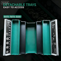 Ensemble d'outils mécaniques industriels CR-V de 85 pièces avec coffret rigide, jeu de clés à douilles à cliquet 1/4" 3/8" pour la réparation automobile