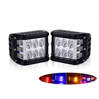 Lampe de travail double couleur, 45W, 3 côtés, lampe stroboscopique, Combo, lampe d'avertissement d'urgence, lumière de conduite pour vtt, Suv, camion, accessoires, prix d'usine