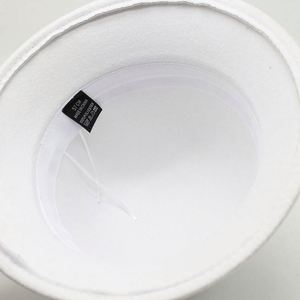 หมวกบักเก็ตสีขาวสุดหรูพร้อมโบว์ริบบิ้นสำหรับผู้หญิง งานแต่งงาน โบสถ์ ขายส่ง สำหรับงานปาร์ตี้ลำลอง กิจกรรมกลางแจ้ง - Product Image 6