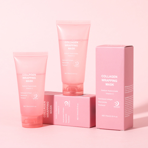 Logo tư nhân hữu cơ Hydrogel Vitamin C qua đêm wrapring Mặt nạ thủy tinh da Collagen Peel Off đêm mặt nạ - Product Image 6