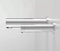 Robinet de lavabo automatique sans contact à détecteur infrarouge, chromé, encastré, eau froide et chaude, avec capteur pour lavage des mains et distribution de savon