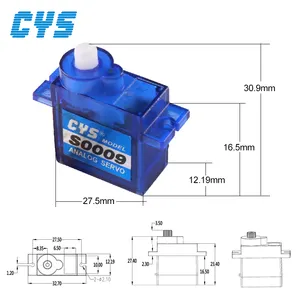 9g 1.5kg Analog CYS-S0009 4.8/6V 21T Iron Core Plastic Gear RC Servo For 1:18 Boat Helicopter Car