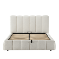 Cadre de lit ottoman rembourré sur mesure avec rangement à vérin à gaz - Base de lit plateforme moderne Fabricant de lits OEM/ODM