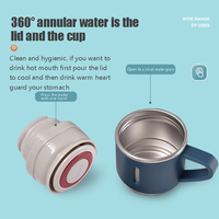 Ensemble de flacons à vide thermo en acier inoxydable de 500ml/17 OZ, bouteille d'eau isolée avec trois tasses pour boissons chaudes et froides
