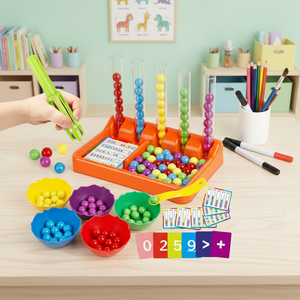 Giocattoli per Contare e Ordinare i Colori per Bambini, Giochi <span class=keywords><strong>Montessori</strong></span> per Attività di Apprendimento Prescolare e dell'Infanzia, Matematica STEM - Product Image 3