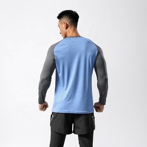 Maglietta Sportiva da Uomo Personalizzata a Maniche Lunghe con Colori a Contrasto Riflettenti ad Asciugatura Rapida per Corsa, <span class=keywords><strong>Palestra</strong></span>, Allenamento e Yoga - Product Image 2