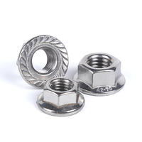 Écrou de bride hexagonal dentelé en acier inoxydable pour avion DIN6923 M6 M8