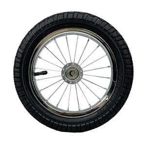 Roue de remplacement pour vélo d'enfant Cheng Jin Vehicles, pneu à rayons pneumatique 12x2.125 pouces, bande de roulement à crampons - Product Image 2