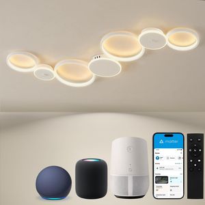 KAUFHOF Lámpara de Techo LED para Sala de Estar con Acabado Mate, 62 W 5300 lm, 3000-6500K, Compatible con HomeKit, Alexa, Googl - Product Image 1